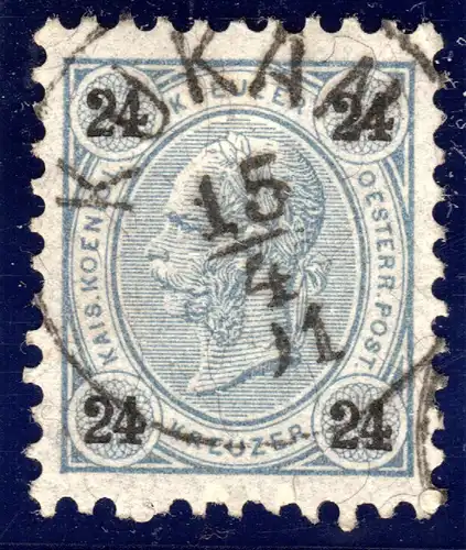 Österreich 24 Kr. m. zentr. Böhmen-K1 KUKAN