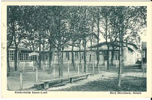 Berg Dievenow, Ostsee, Kinderheim Essen Land, 1926 gebr. sw-AK (heute Polen)