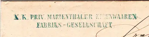 Österreich 1868, 5 Kr auf Firmenbrief Marienthaler Eisenwaren v. K1 OLMÜTZ