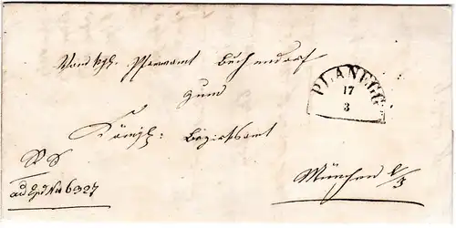 Bayern 1863, HKS PLANEGG auf Dienst Brief n. München