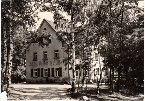 DDR 1962, Landpost Stpl. KÄTHE-KOLLWITZ-HÜTTE  über Oschatz auf AK m. 10 Pf.