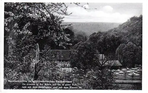 DR 1940, KLIPPHAUSEN über Dresden A28, Landpost Stpl. auf  AK Neudeckmühle. 
