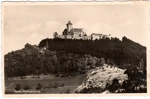 DR 1938, HOLZHAUSEN über Arnstadt, Landpost Stpl. auf sw-AK Veste Wachsenburg