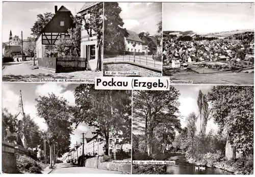 Pockau (Erzgeb.), 1971 gebr. Mehrbild sw-AK