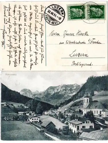 Ramsau, 1911 gebr. sw-AK m. 2x5 Pf.