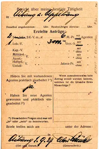 Bayern, Posthilfstelle AITRANG Taxe Ebenhofen auf DR Karte m. K1 Biessenhofen