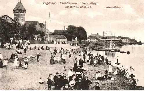 Vegesack, Etablissement Strandlust, 1917 gebr. sw-AK.