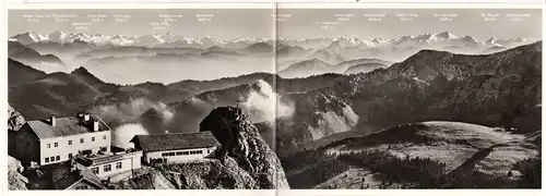 Wendelsteinhaus Berghotel, Blick gegen d. Hohen Tauern, ungebr. sw-Klappkarte