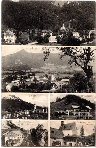 Bayern 1911, R3 Posthilfstelle GEITAU Taxe Bayrischzell auf sw-AK m. 5 Pf.