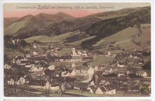 Österreich 1915, Spital Semmering, Steiermark AK gestempelt Mürzzuschlag. #972