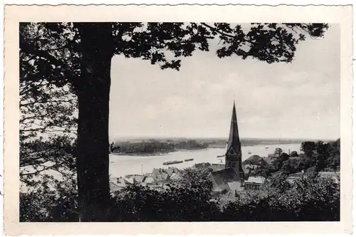 1946, Landpost Stpl. 23 WAFFENSEN über Rotenburg auf Lauenburg AK m. 12 Pf.