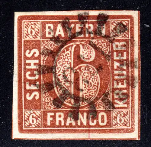 Bayern 4 II1, allseits breitrandige 6 Kr. m. MR 128 (Hessenthal/Fichtelberg)