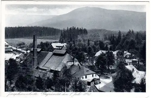 Polen, Niederschlesien, Glasfabrik Josephinenhütte Ober-Schreiberhau, sw-AK