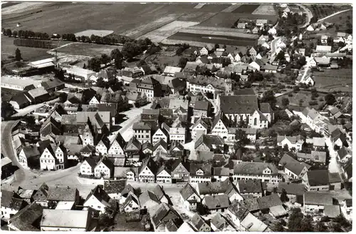 Monheim LKr. Donauwörth, 1959 gebr. sw-Luftbild-AK