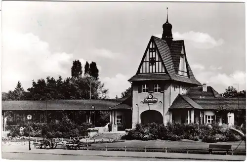 Bad Saarow-Pieskow Bahnhof, 1960 gebr. sw-AK