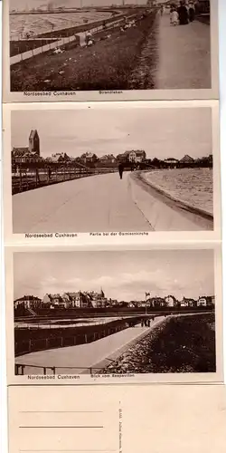 Cuxhaven, Leporello Album kpl.m. 12 AK. Kunstverlag Oldenburg i. Holstein.