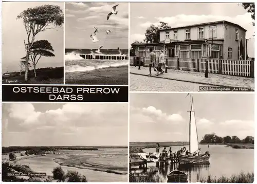 Prerow m. FDGB Erholungsheim, ungebr. Mehrbild sw-AK