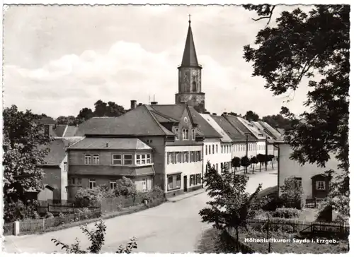 Sayda Erzgebirge, Strassenansicht, gebr. sw-AK