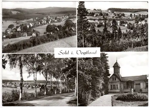 Sohl i. Vogtland m. Gebäude Sachsen-Quelle, ungebr. Mehrbild sw-AK