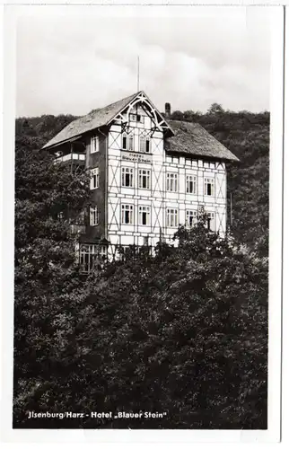 Ilsenburg, Hotel Blauer Stein, ungebr. sw-AK