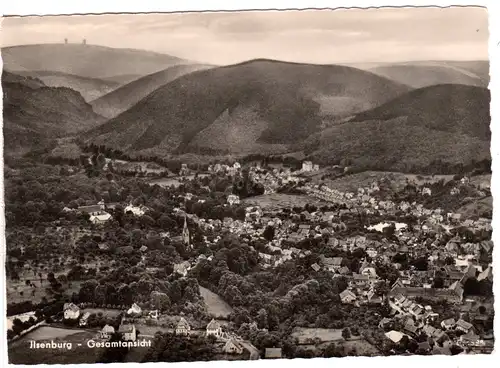 Ilsenburg, Gesamtansicht v. oben, ungebr. sw-AK