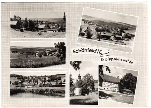 Schönfeld Kr. Dippoldiswalde, ungebr. Mehrbild sw-AK