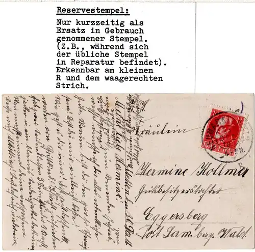 Bayern 1918, Reservestpl. NEUMARKT a. ROTT 2 R auf Neujahrskarte m. 10 Pf.
