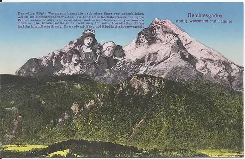 Berchtesgaden, Watzmann, ungebr. Farb AK Berggesichter. #1965