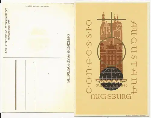 Augsburg, 400 Jahrfeier Confessio Augustana, ungebr. Ereignis AK. #1870