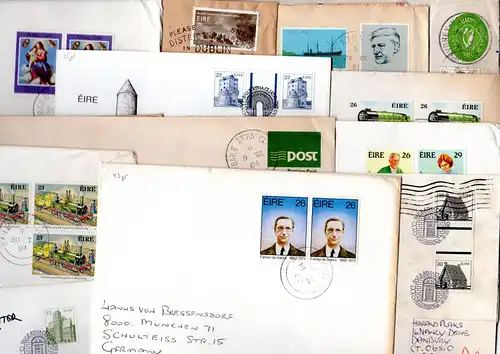 Irland, kl. Partie m. 13 Briefen u. Ganzsachen