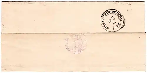 DR 1894, Frei lt Avers No.21 Kreis-Bau-Insp. auf Brief v. KONITZ n. Marienwerder
