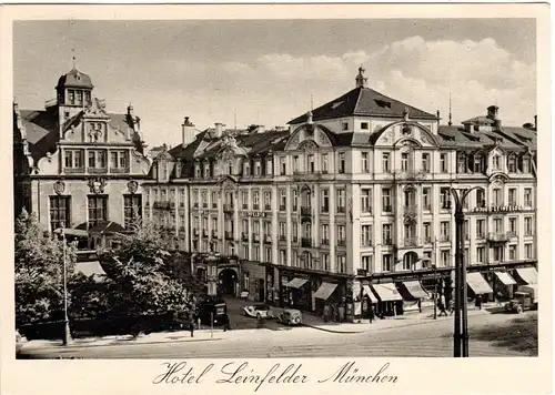 München, Hotel Leinfelder, 1939 gebr. Foto-AK