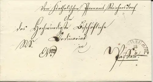 Bayern, HKS LANDAU a./Is. auf Brief v. Reichersdorf n. Passau.