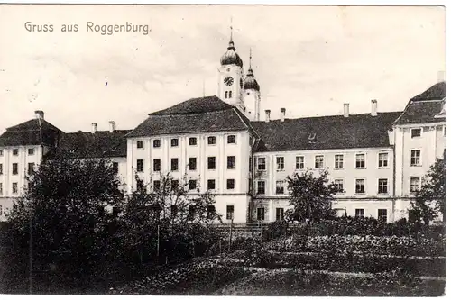 Bayern 1913, Posthilfstelle BIBERACH Taxe Roggenburg auf AK m. 5 Pf.