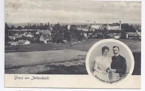 Jettenbach m. Graf u. Gräfin Törring , sw- AK, gebraucht  1909 v. Gars. #365