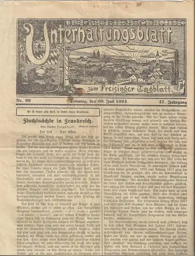 Freising 1924, illustriertes Unterhaltungsblatt zum Freisinger Tagblatt. #1955