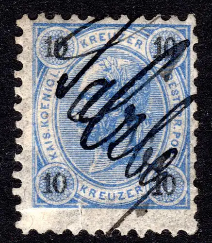 Österreich, SALZBURG, handschriftl. Entwertung auf 10 Kr.