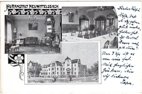 München, Kuranstalt Neuwittelsbach (Neuhausen-Nymphenburg), 1904 gebr. sw-AK