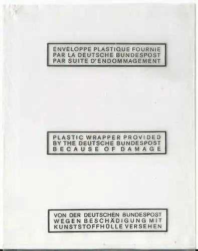 DDR 1977, Berlin Postautomation, beschädigter u. neu verpackter Brasilien Brief