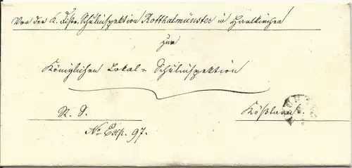 Bayern, Fingerhut Stpl. NEUHAUS auf Brief v. Hartkirchen n. Kößlarn