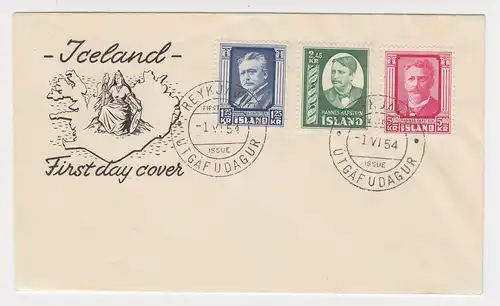 Island 1954, FDC 293/95