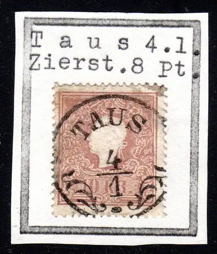 Österreich, 10 Kr. m. zentrischem Böhmen Zier-K1 TAUS (heute Domazlice)