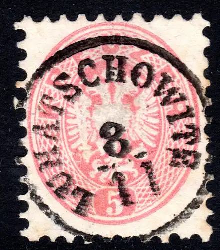 Österreich, 5 Kr. m. zentrischem Böhmen-K1 LUHATSCHOWITZ
