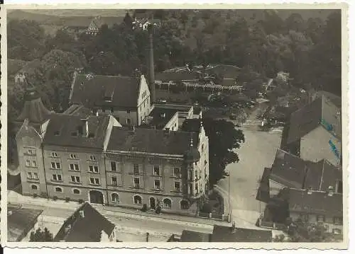 Donauwörth, Kronen Brauerei O. Abbt, Flugzeugaufnahme, ungebr. sw-AK