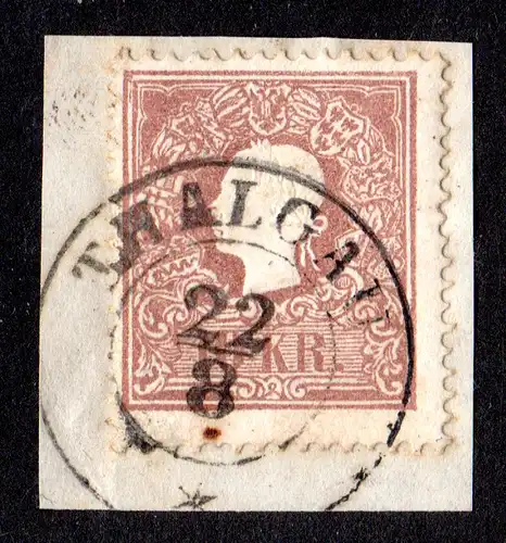 Österreich, 10 Kr. auf schönem Briefstück m. Salzburg-K2 THALGAU