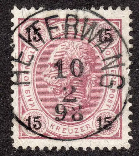 Österreich, 15 Kr. m. zentr. Tirol-K1 HEITERWANG
