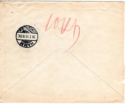 Schweiz 1910, 50+5 C. auf Express Brief v. Rheinfelden n. Deutschland.