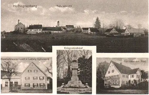 Hofhegnenberg Lkr. Aichach, m. Gasthaus u. Handlung, ungebr. sw Mehrbild Foto AK