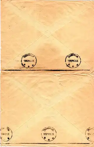 DR 1939, 2 Briefe m. versch. HAIDA Sudeten Stempeln n. Norwegen