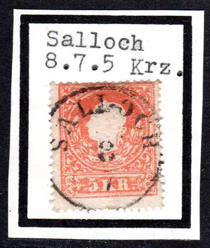 Österreich, 5 Kr. m. zentrischem Krain-K1 SALLOCH 